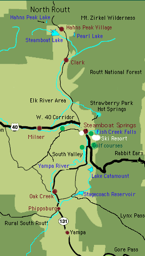 Land for Sale area map Steamboat Springs Land